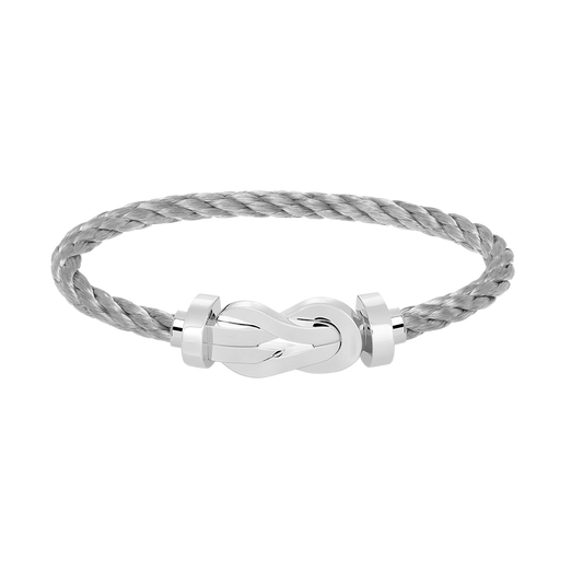 ˇGilded EraˇCHANCE LARGE 8 FIGURE BUCKLE NO DIAMOND BRACELET SILVER