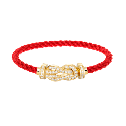 ˇGilded EraˇCHANCE LARGE 8 FIGURE BUCKLE FULLDIAMOND BRACELET GOLD