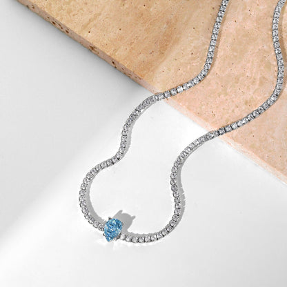 [STREET]Unique Pear Cut Tennis Necklace