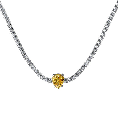[STREET]Unique Pear Cut Tennis Necklace