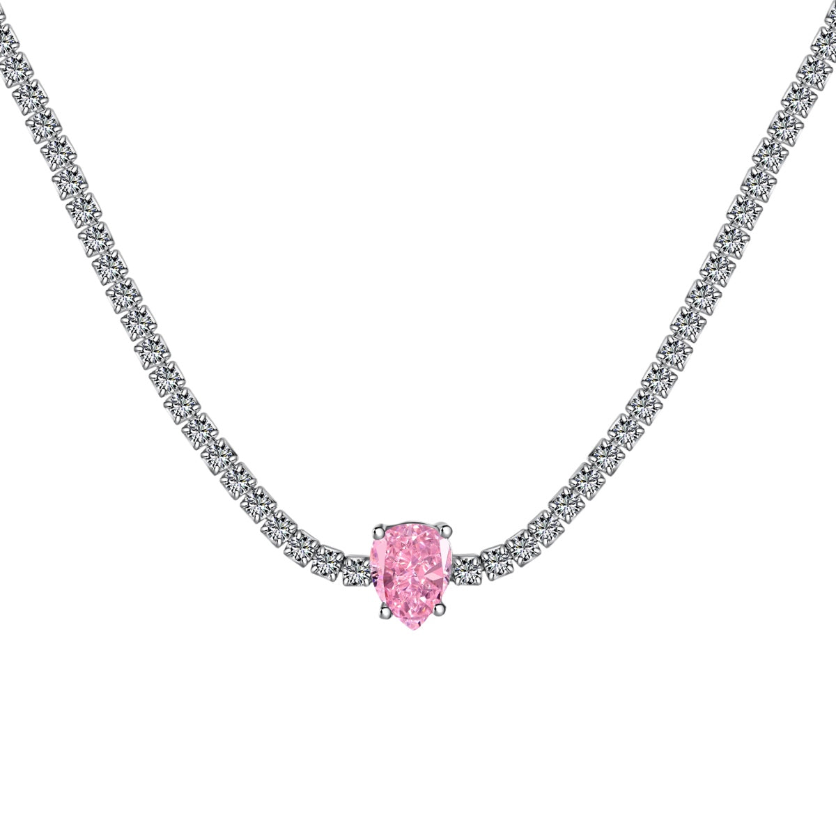 [STREET]Unique Pear Cut Tennis Necklace