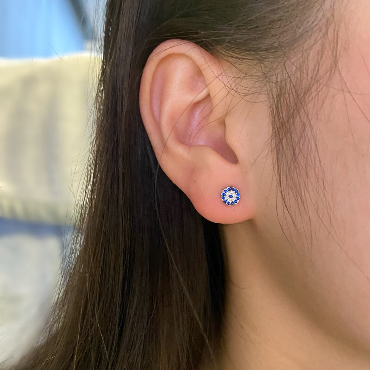 [STREET]Devil's Eye Ear Bone Nail Earrings