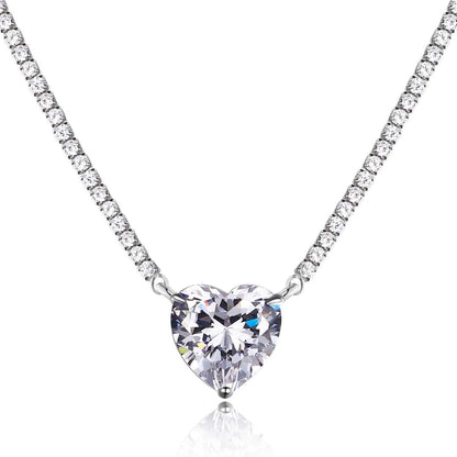 [STREET]Versatile Colorful Sweet Heart-Shaped Tennis Necklace