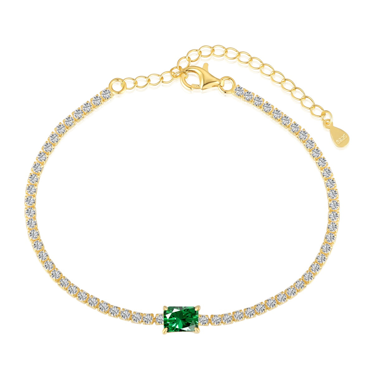[STREET]Unique Emerald Cut Banquet Bracelet