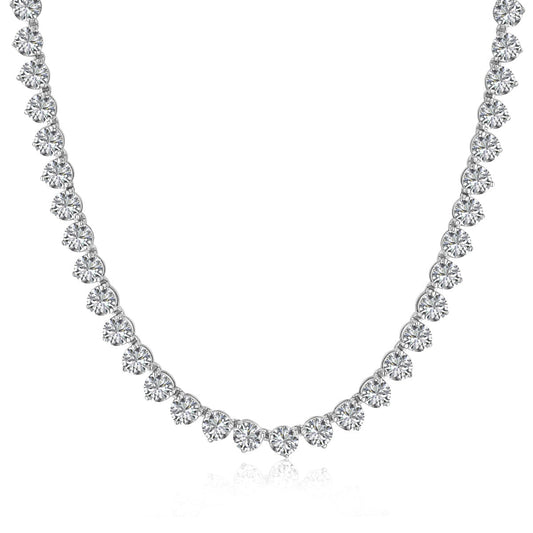 [STREET]Ornate Heart Cut Tennis Necklace