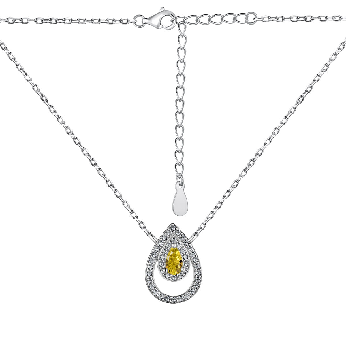 [STREET]Sparkling Pear Cut Necklace