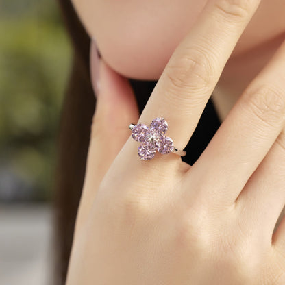 [STREET]Four-Leaf Clover Eight-Pointed Star Ring
