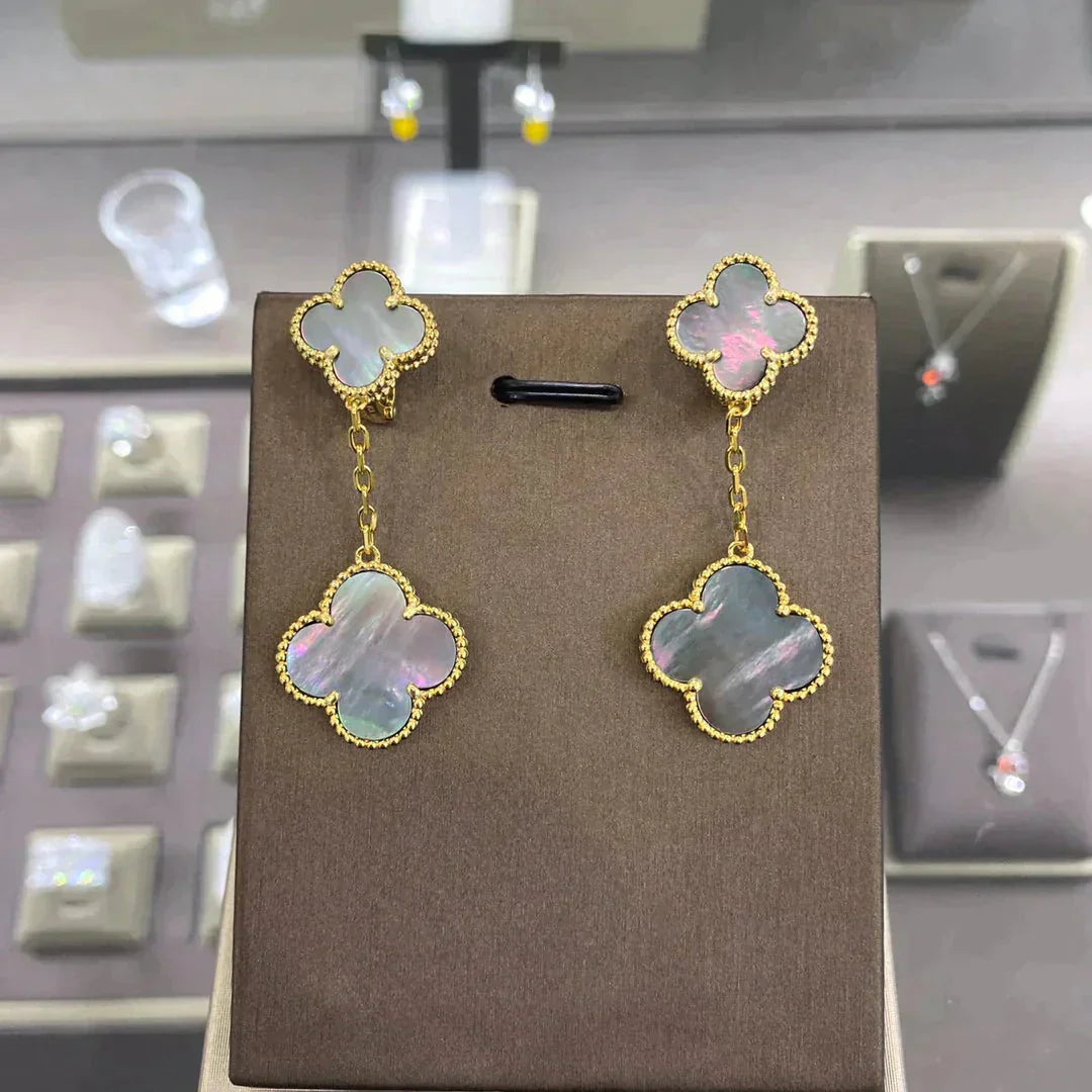 ˇGilded EraˇCLOVER 2 MOTIFS  EARRINGS (MULTIPLE CHOICESC