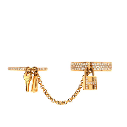 ˇGilded EraˇHM KELLY CLOCHETTE DOUBLE RING IN  WITH DIAMONDS