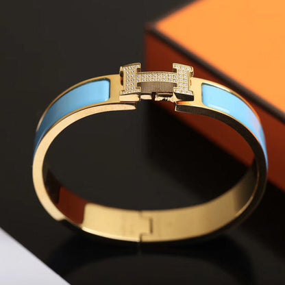 ˇGilded EraˇH CLOUD BLUE BRACELET GOLD DIAMOND