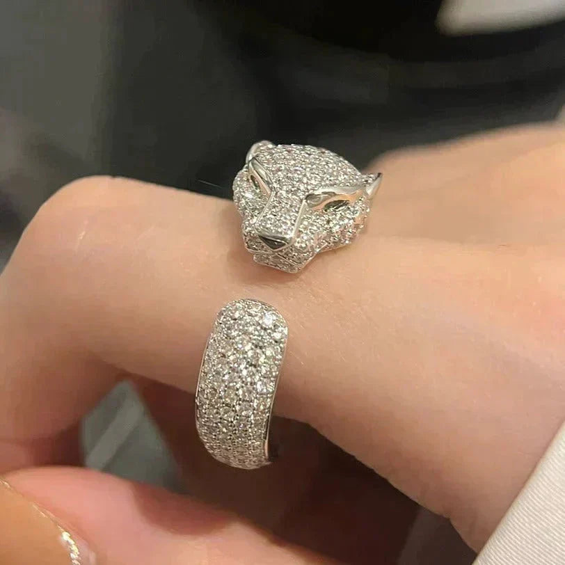 ˇGilded EraˇPANTHERE 5.5MM ALL DIAMOND RING