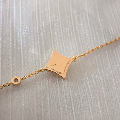 ˇGilded EraˇCOLOR STAR CARNELIAN PINK GOLD DIAMOND BRACELET