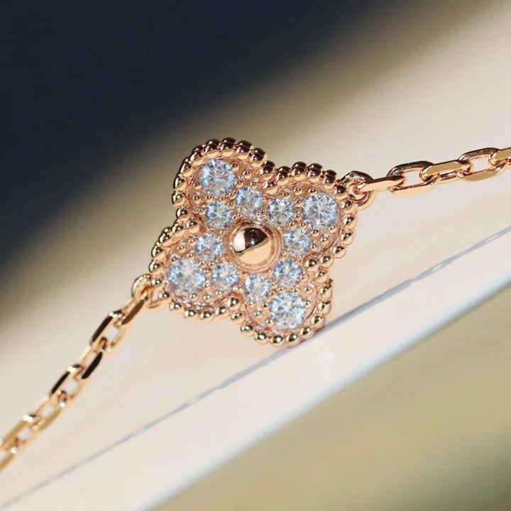 ˇGilded EraˇCLOVER 20 MOTIFS DARK MOP DIAMOND  NECKLACE