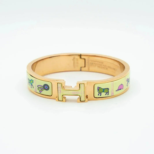 ˇGilded EraˇH PINK GOLD BRACELET CREAM CERAMIC