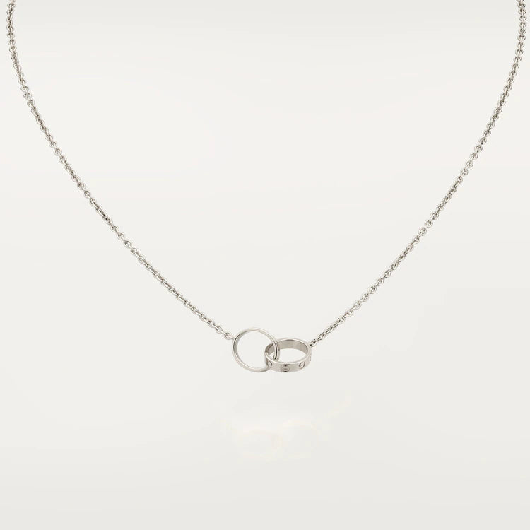 ˇGilded EraˇLOVE NECKLACE PINK GOLD AND SILVER