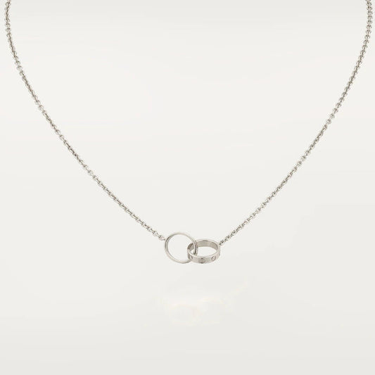 ˇGilded EraˇLOVE NECKLACE PINK GOLD AND SILVER