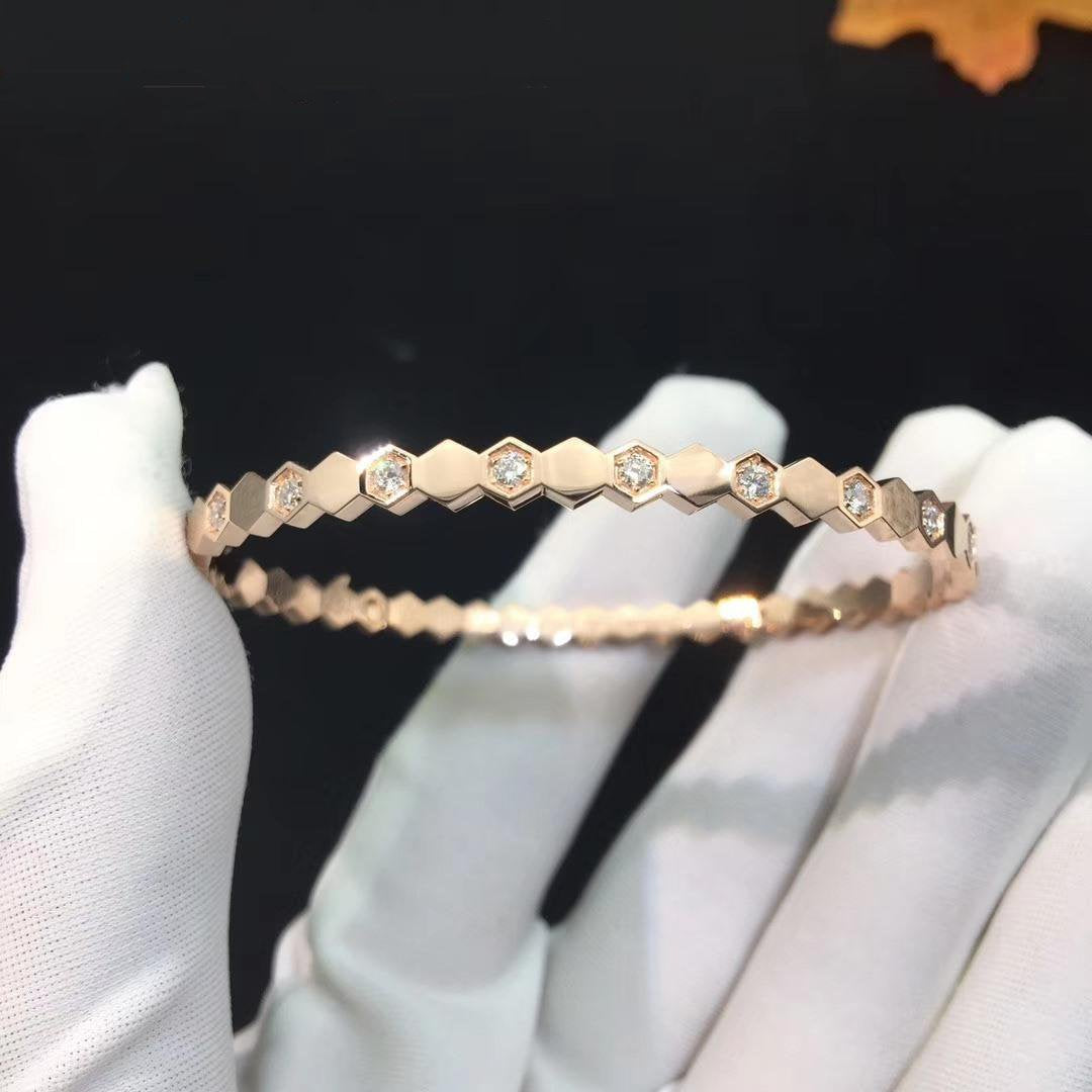 ˇGilded EraˇBEE LOVE PINK GOLD DIAMOND BRACELET