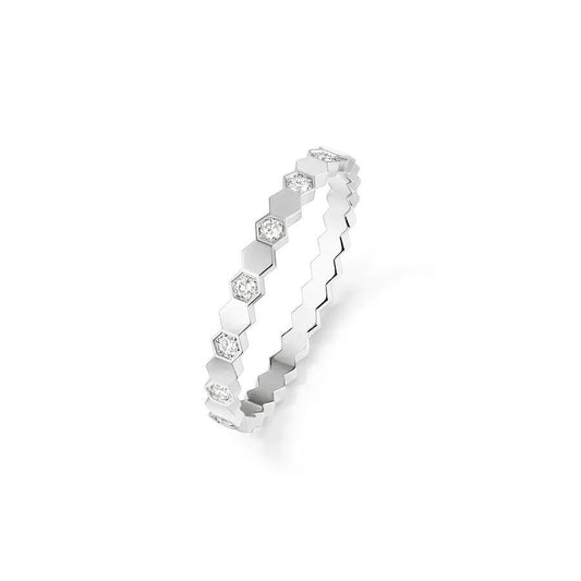 ˇGilded EraˇBEE LOVE RING SILVER DIAMOND