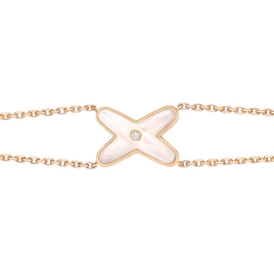 ˇGilded EraˇJEUX BRACELET WHITE MOP PINK GOLD 1 DIAMOND