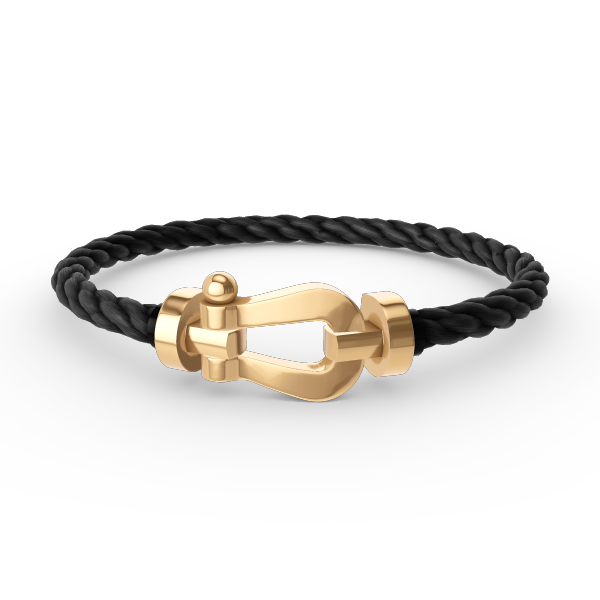 ˇGilded EraˇFORCE LARGE HORSESHOE NO DIAMOND BRACELET GOLD