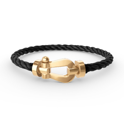 ˇGilded EraˇFORCE LARGE HORSESHOE NO DIAMOND BRACELET GOLD