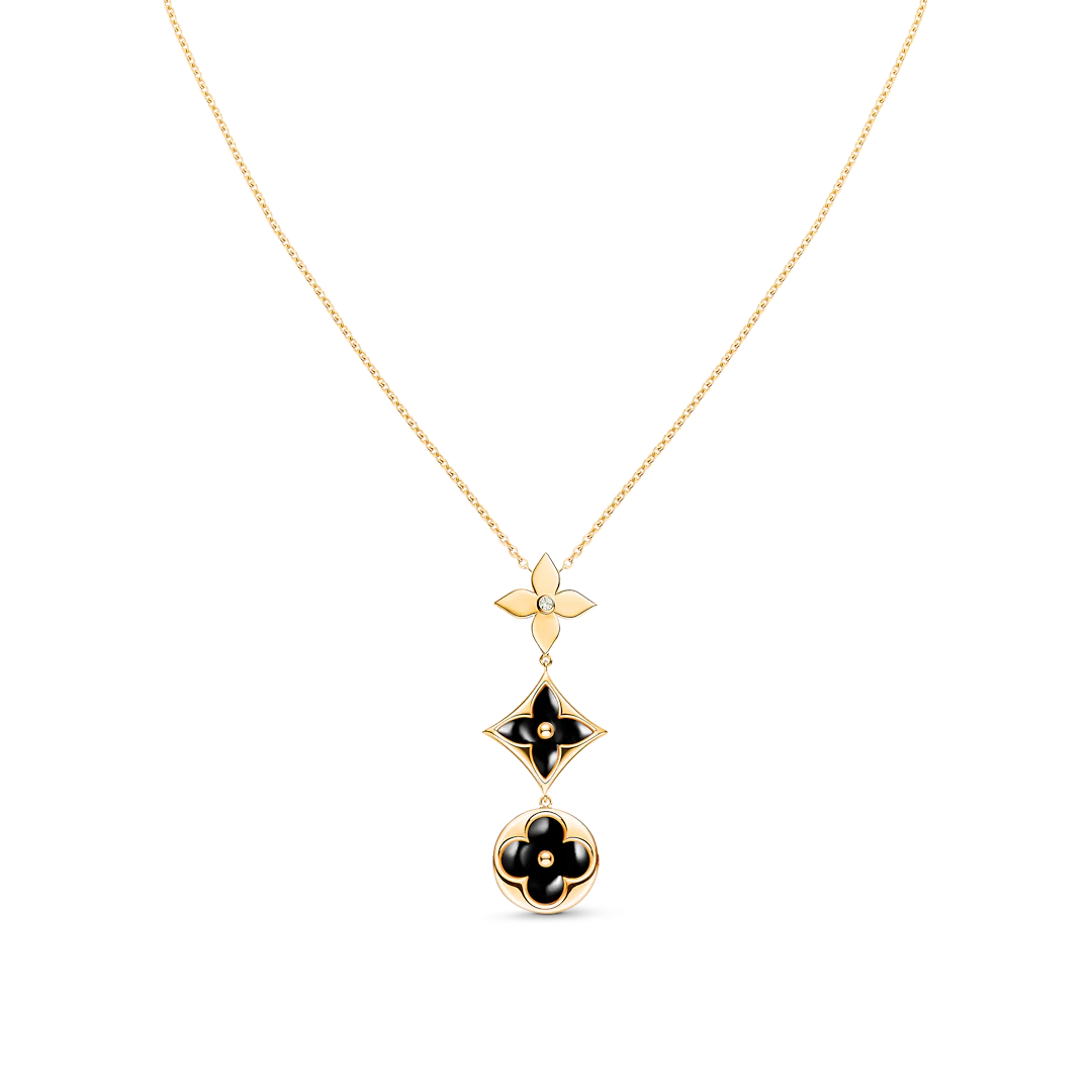 ˇGilded EraˇSTAR AND SUN ONYX PINK GOLD NECKLACE