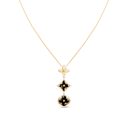 ˇGilded EraˇSTAR AND SUN ONYX PINK GOLD NECKLACE