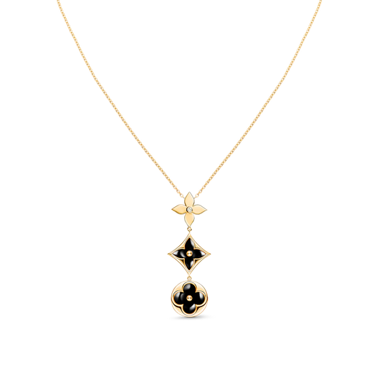 ˇGilded EraˇSTAR AND SUN ONYX PINK GOLD NECKLACE