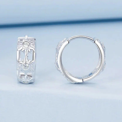 [STREET]White Gold Plated Inifinite Love Hoop Earring