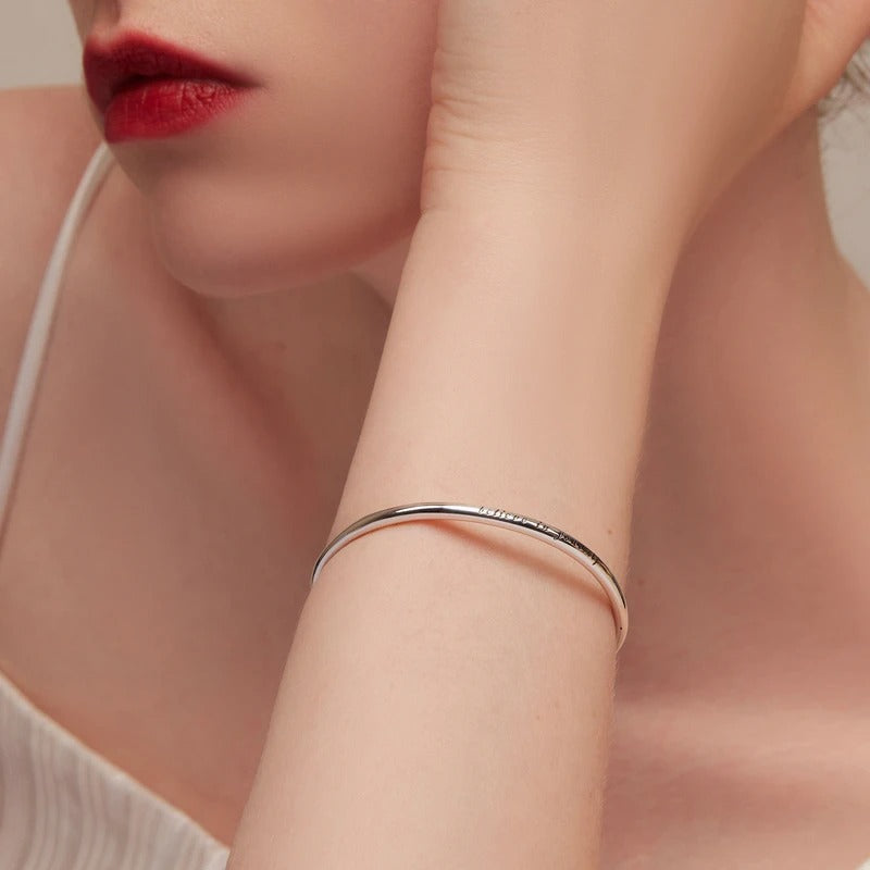 [STREET]Blue Evil Eye Bangle Demon Eye Charm Bracelet Clear CZ Luxury