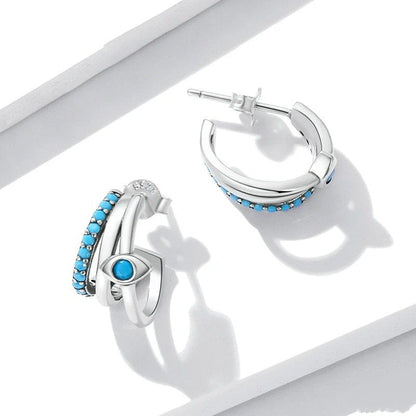 [STREET]Devil Eye Multi-layer Stud Earrings