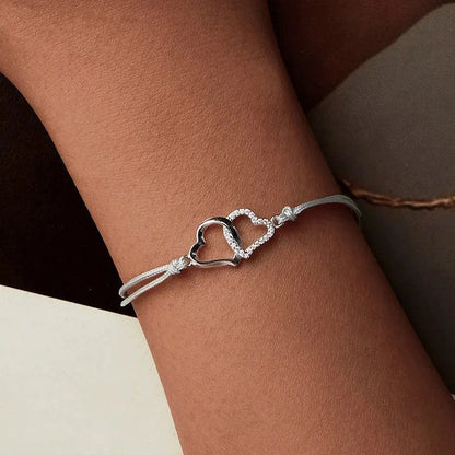 [STREET]Dainty Gray Rope Link Chain Bracelet for Women Teen Girls