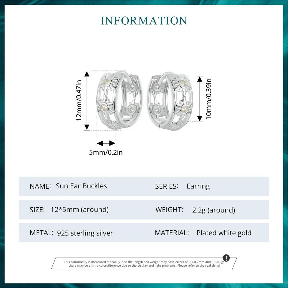 [STREET]White Gold Plated Inifinite Love Hoop Earring