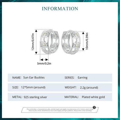 [STREET]White Gold Plated Inifinite Love Hoop Earring