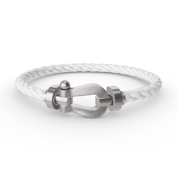 ˇGilded EraˇFORCE LARGE HORSESHOE NO DIAMOND BRACELET SILVER